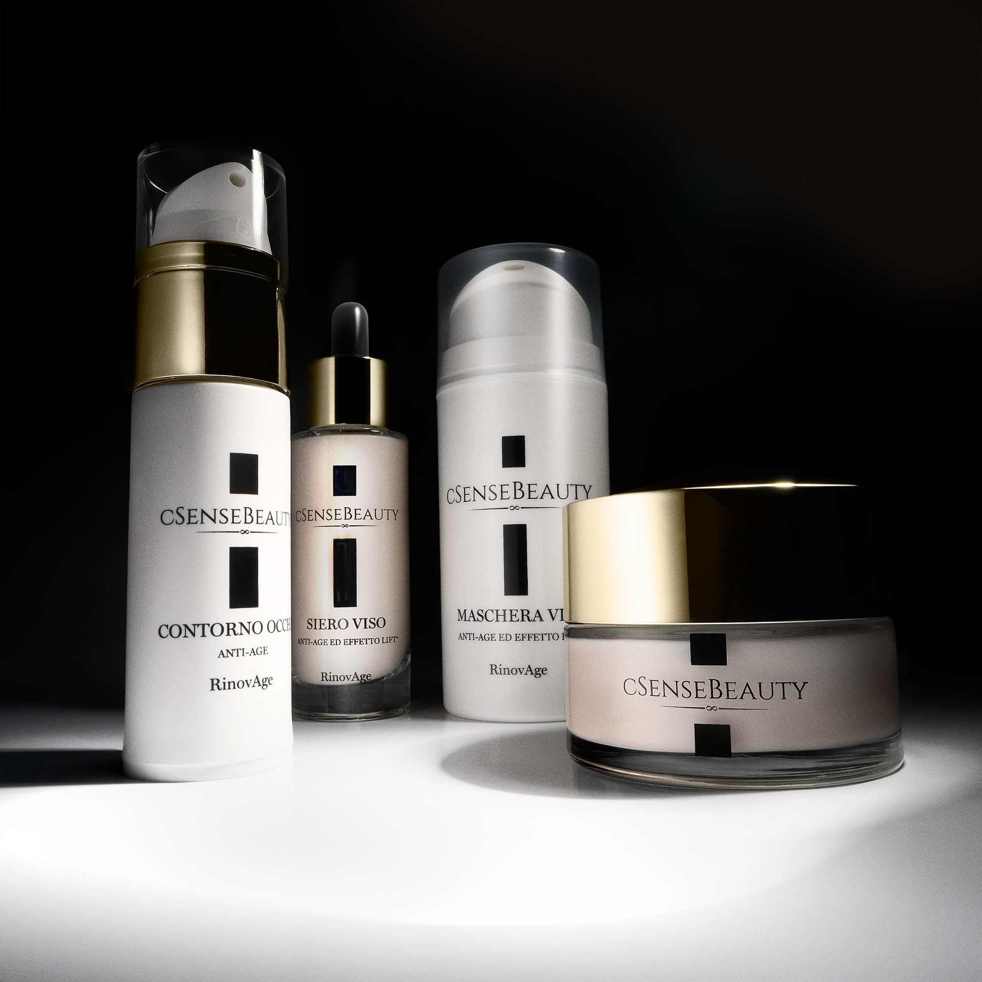 Kit skincare antiage e liftante composto da 4 prodotti per pelli mature made in Italy di cSenseBeauty