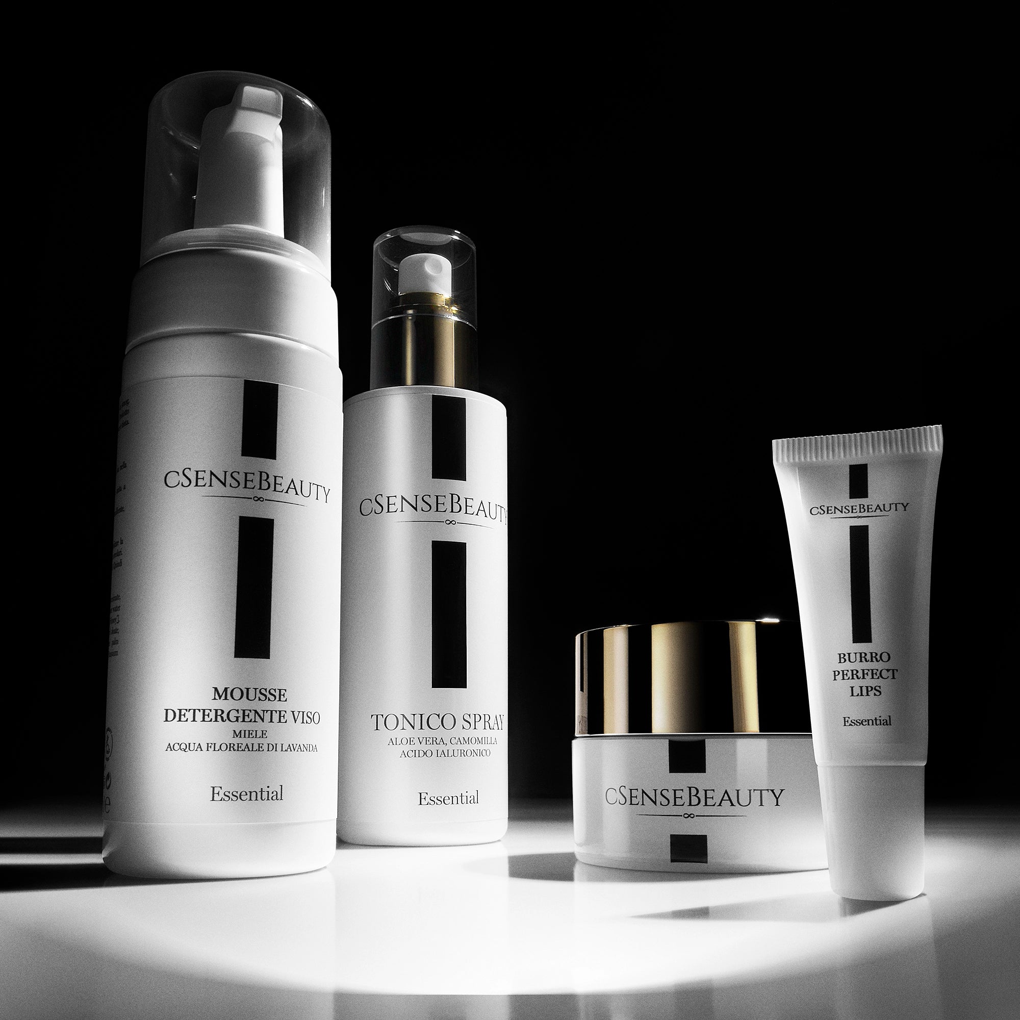 Kit skincare idratante e nutriente composto da 4 prodotti per pelli normali Made in Italy di cSenseBeauty