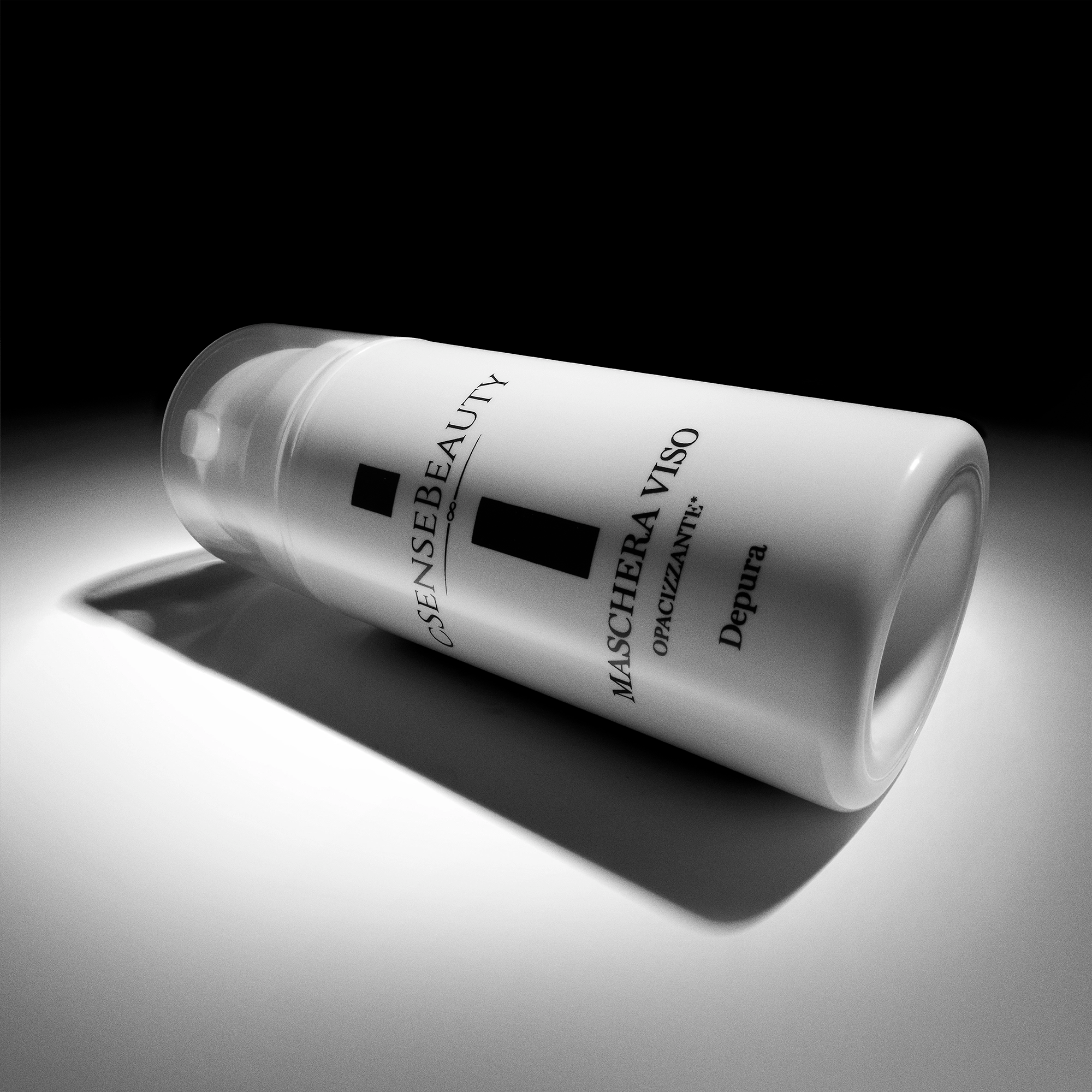 Maschera viso in flacone da 100 ml purificante e opacizzante Made in Italy di cSenseBeauty