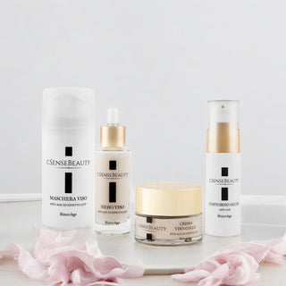 Kit skincare antiage e liftante composto da 4 prodotti per pelli mature made in Italy di cSenseBeauty